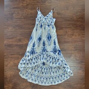 Summer Sundress High Low NWT Never Worn Angie Brand Blue And White Size Large